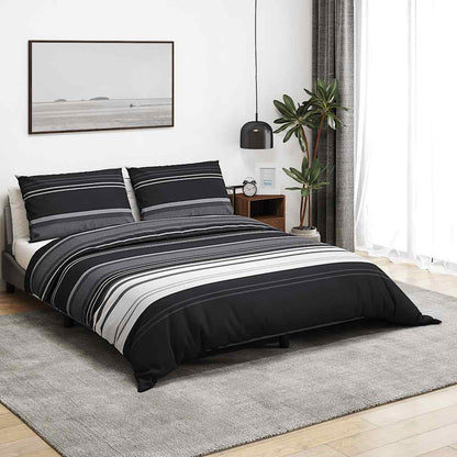 Set Copripiumino Nero e Bianco 135x200 cm in Cotone | homemem39
