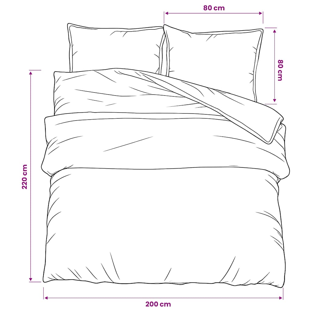 Set Copripiumino Nero e Bianco 200x220 cm in Cotone | homemem39