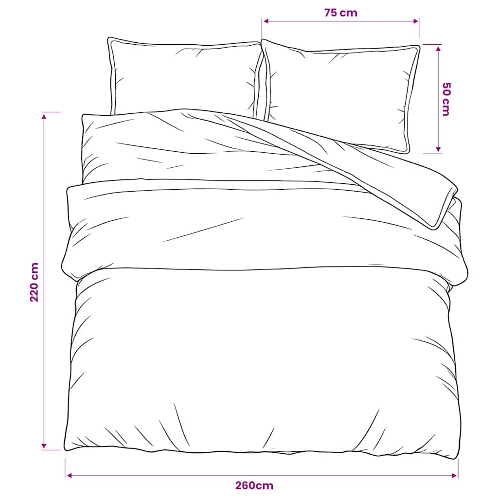 Set Copripiumino Nero e Bianco 260x220 cm in Cotone | homemem39