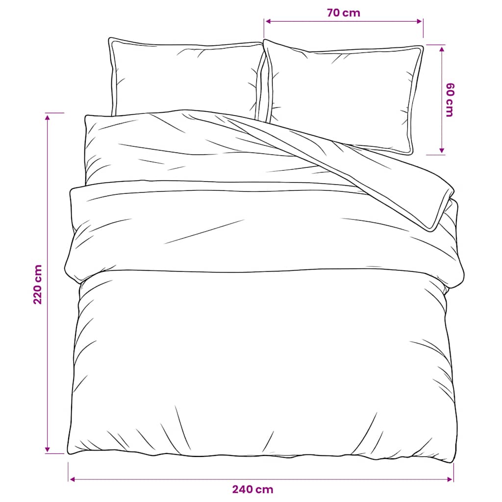 Set Copripiumino Rosa 240x220 cm in Cotone | homemem39