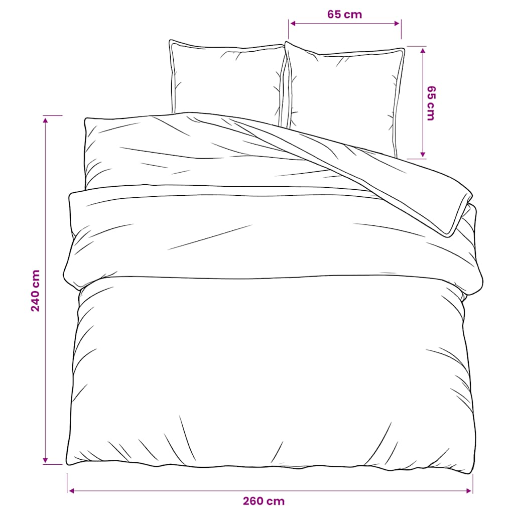 Set Copripiumino Rosa 260x240 cm in Cotone