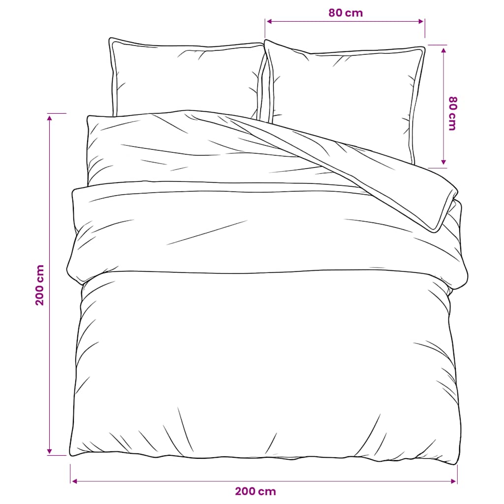 Set Copripiumino Rosa 200x200 cm in Cotone | homemem39