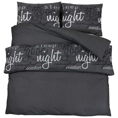 Set Copripiumino Nero 140x200 cm in Cotone