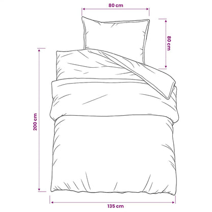 Set Copripiumino Nero 135x200 cm in Cotone | homemem39