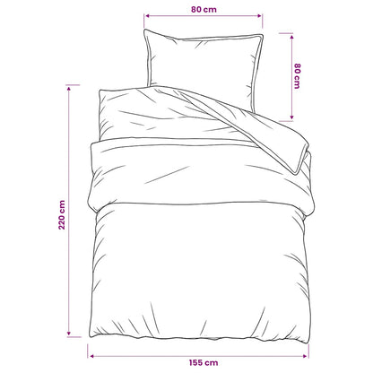 Set Copripiumino Nero 155x220 cm in Cotone | homemem39