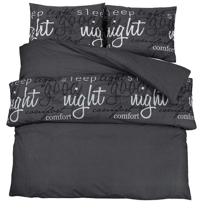 Set Copripiumino Nero 200x220 cm in Cotone | homemem39