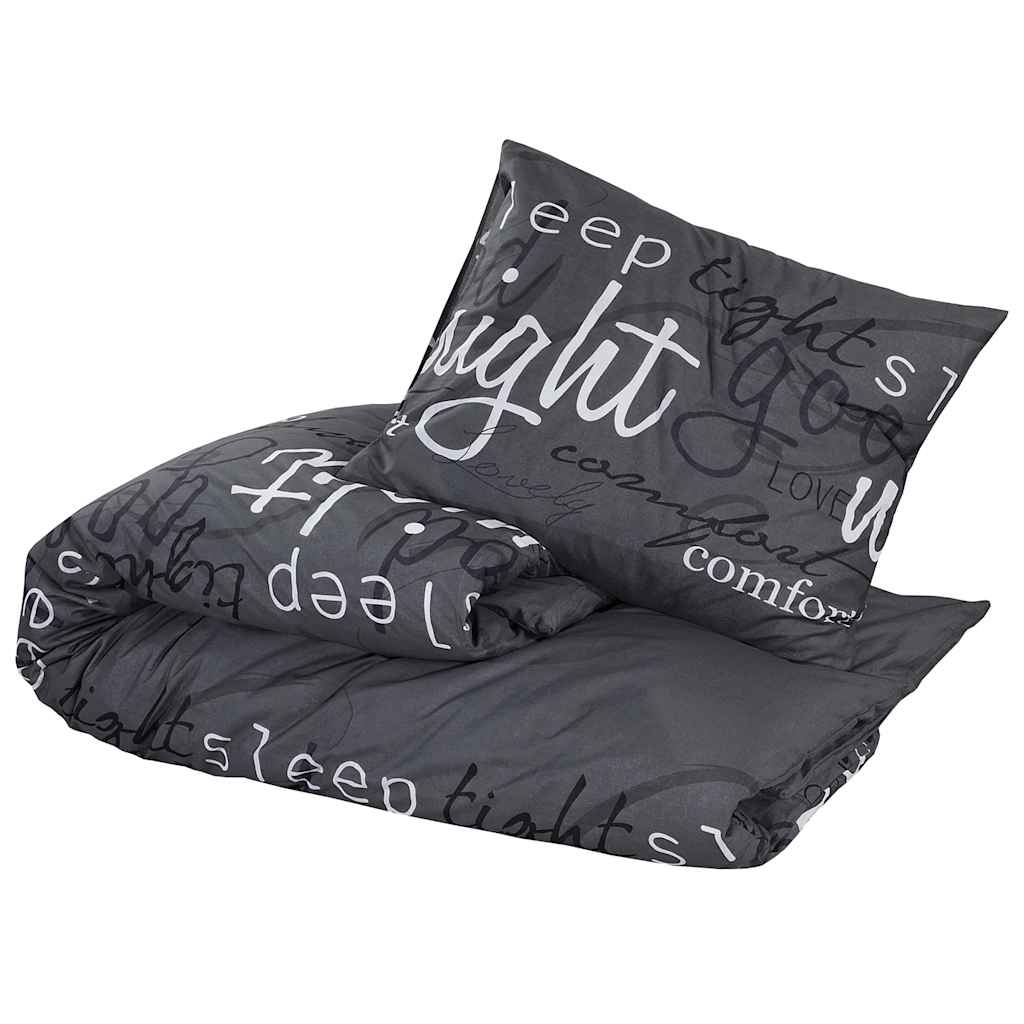 Set Copripiumino Nero 200x220 cm in Cotone | homemem39