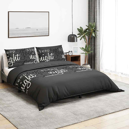 Set Copripiumino Nero 200x220 cm in Cotone | homemem39