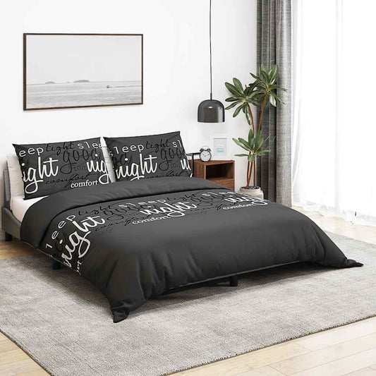 Set Copripiumino Nero 200x220 cm in Cotone | homemem39