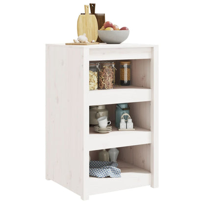 Mobile da Cucina da Esterno Bianco 55x55x92 cm Legno Massello di Pino - homemem39