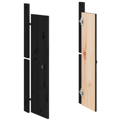 Ante da Cucina da Esterno Nere 50x9x82 cm Legno Massello di Pino - homemem39