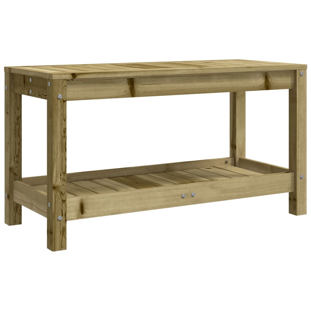 Panca da Giardino 82,5x35x45 cm Legno Massello Pino Impregnato