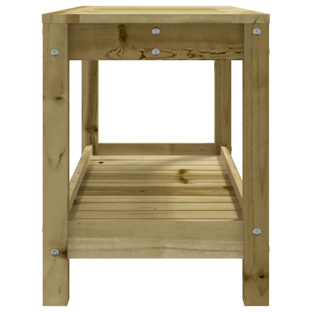 Panca da Giardino 82,5x35x45 cm Legno Massello Pino Impregnato