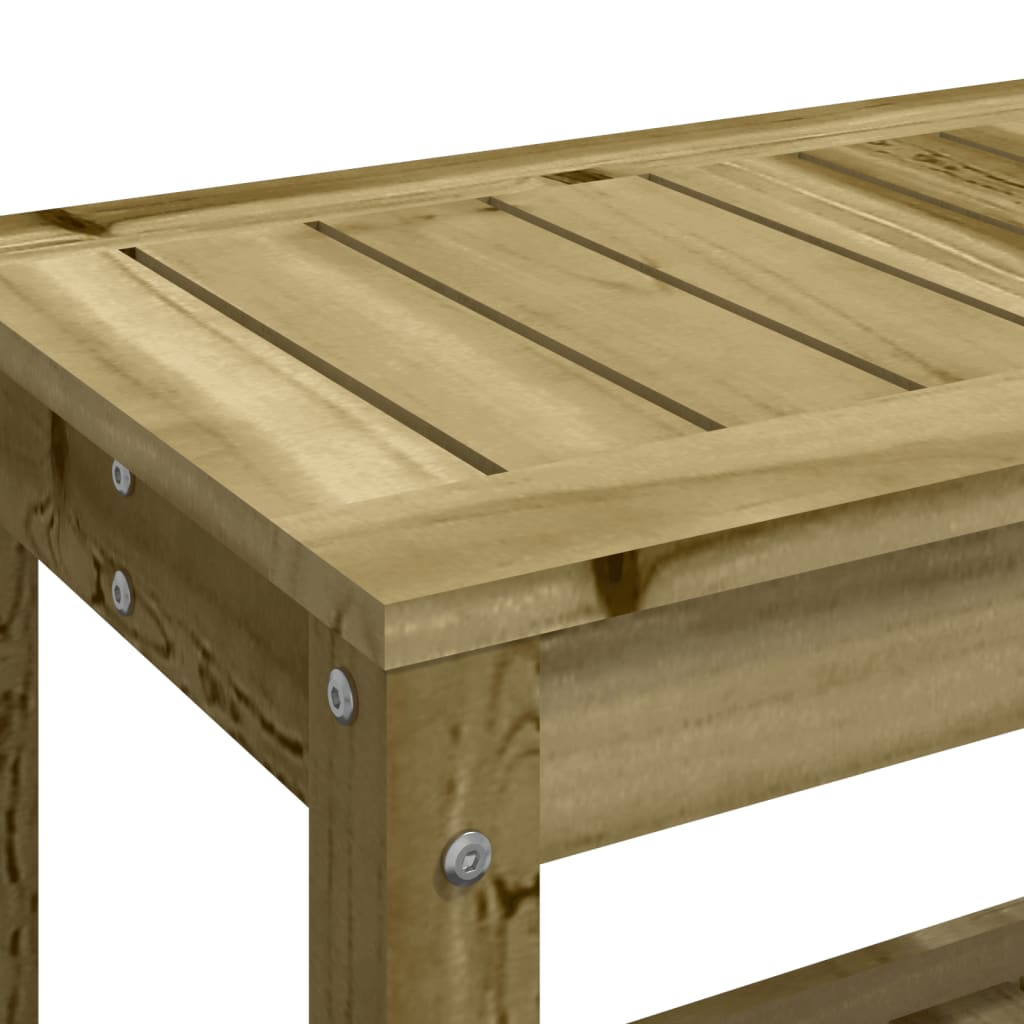 Panca da Giardino 82,5x35x45 cm Legno Massello Pino Impregnato
