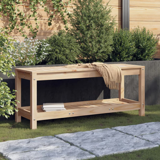 Panca da Giardino 108x35x45 cm in Legno Massello di Pino - homemem39
