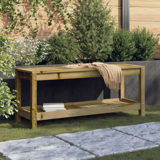 Panca da Giardino 108x35x45 cm Legno Massello Pino Impregnato - homemem39