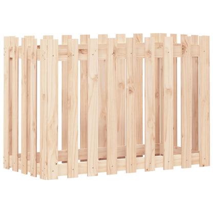 Fioriera Rialzata da Giardino a Recinzione 100x50x50 cm in Pino | homemem39