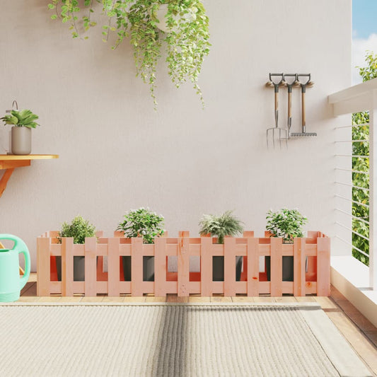 Fioriera Rialzata Giardino Recinzione 150x30x30cm Legno Douglas | homemem39