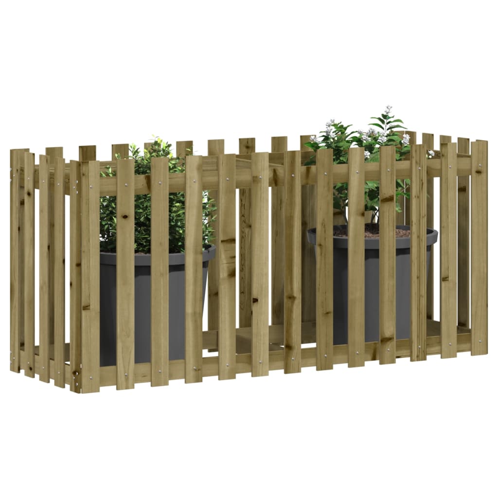 Fioriera da Giardino Recinzione 150x50x70cm in Pino Impregnato | homemem39