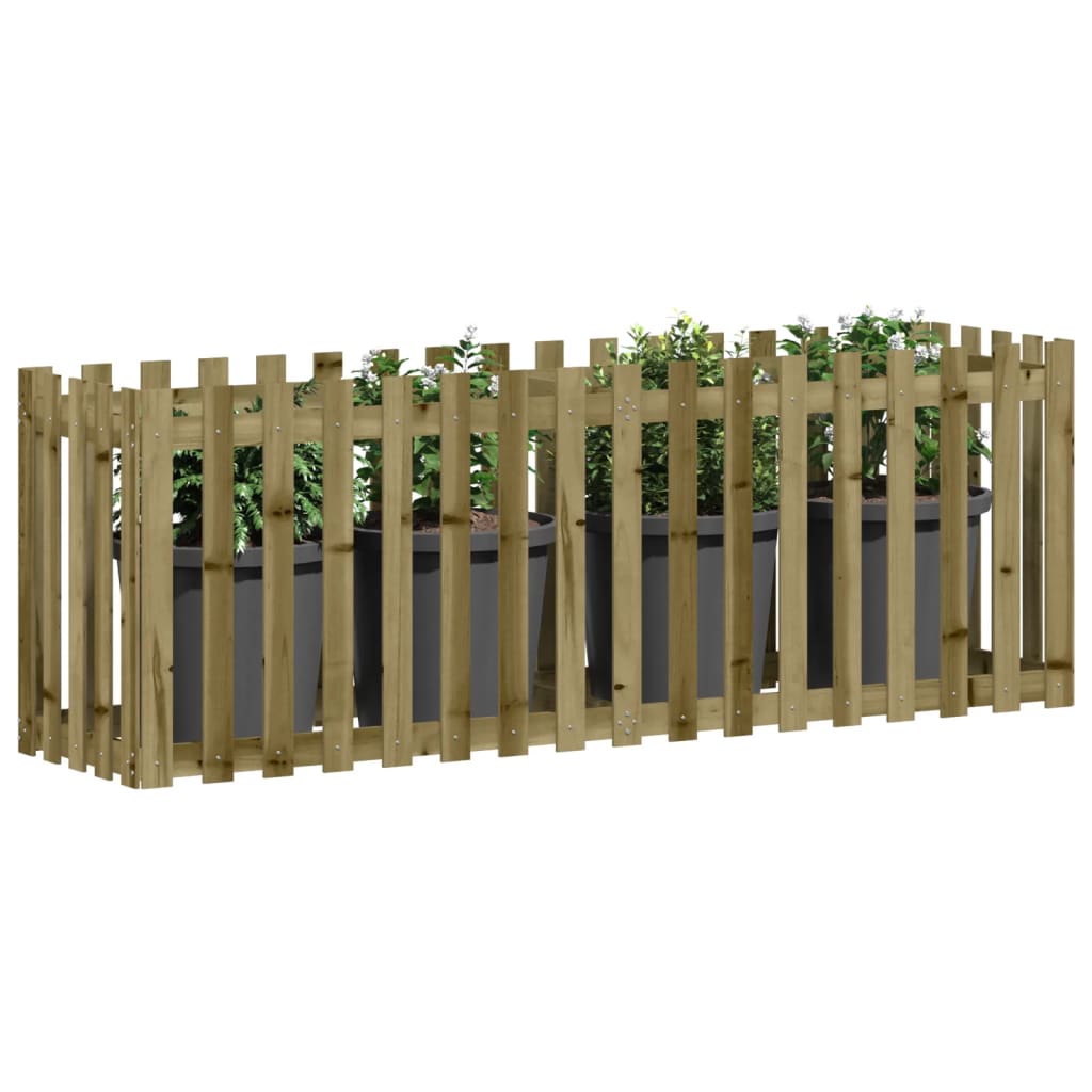 Fioriera da Giardino Recinzione 200x50x70cm in Pino Impregnato - homemem39