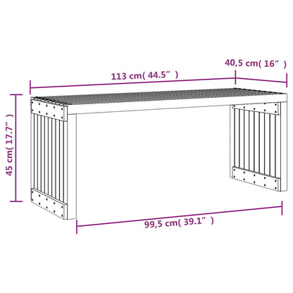 Panca da Giardino Estensibile 212,5x40,5x45 cm Pino Impregnato - homemem39