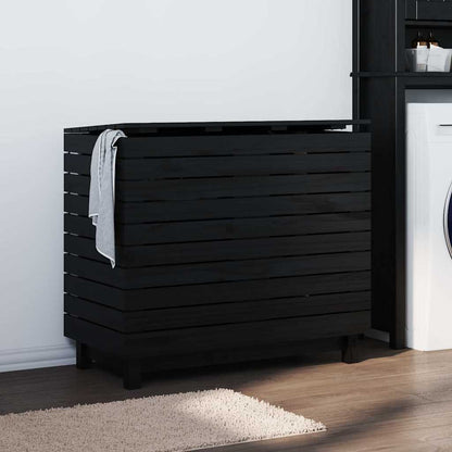 Cesto per Bucato 88,5x44x76 cm Legno Massello Pino - homemem39