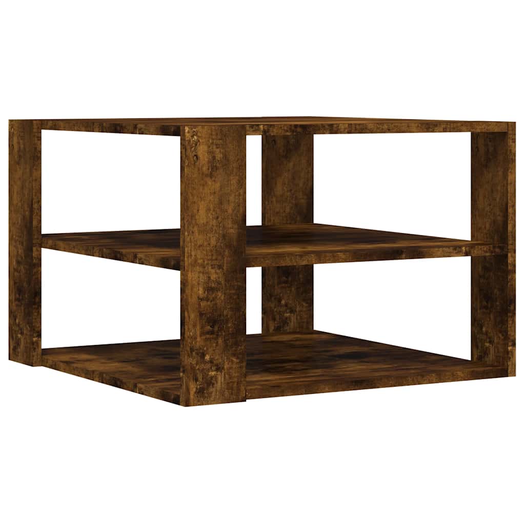 Tavolino Salotto Rovere Fumo 58x58x40 cm Legno Multistrato | homemem39