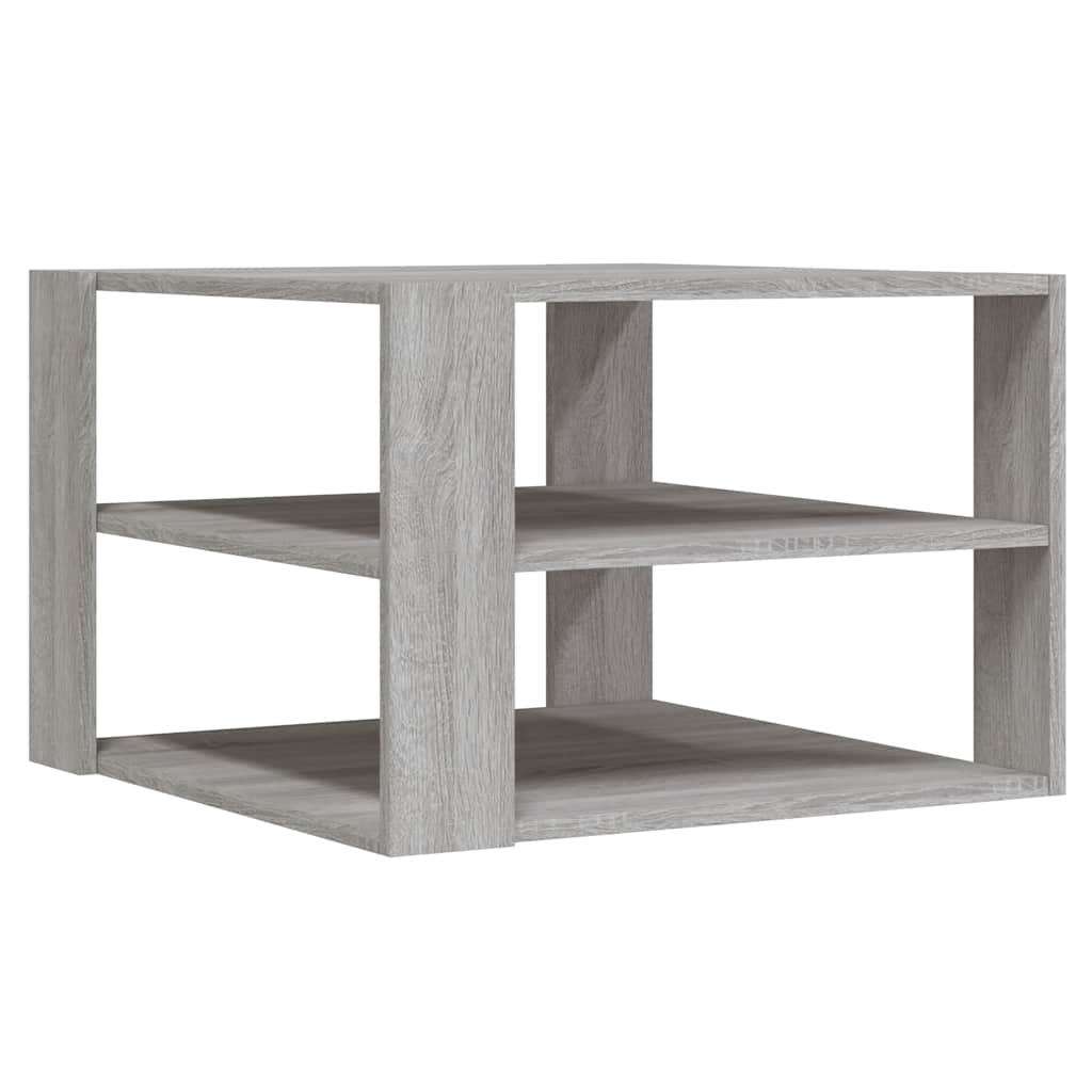 Tavolino Salotto Grigio Sonoma 58x58x40cm Legno Multistrato