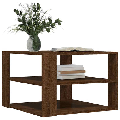 Tavolino Salotto Rovere Marrone 58x58x40 Legno Multistrato | homemem39