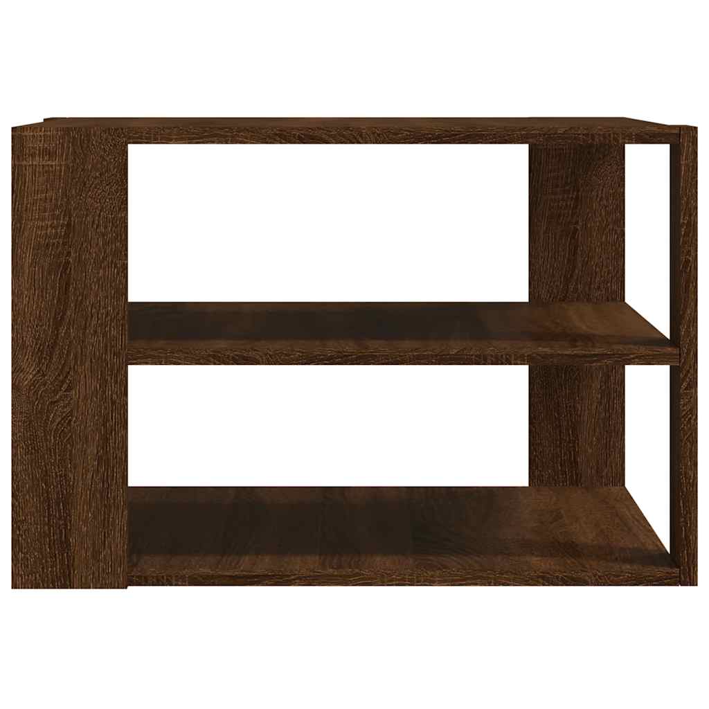 Tavolino Salotto Rovere Marrone 58x58x40 Legno Multistrato | homemem39