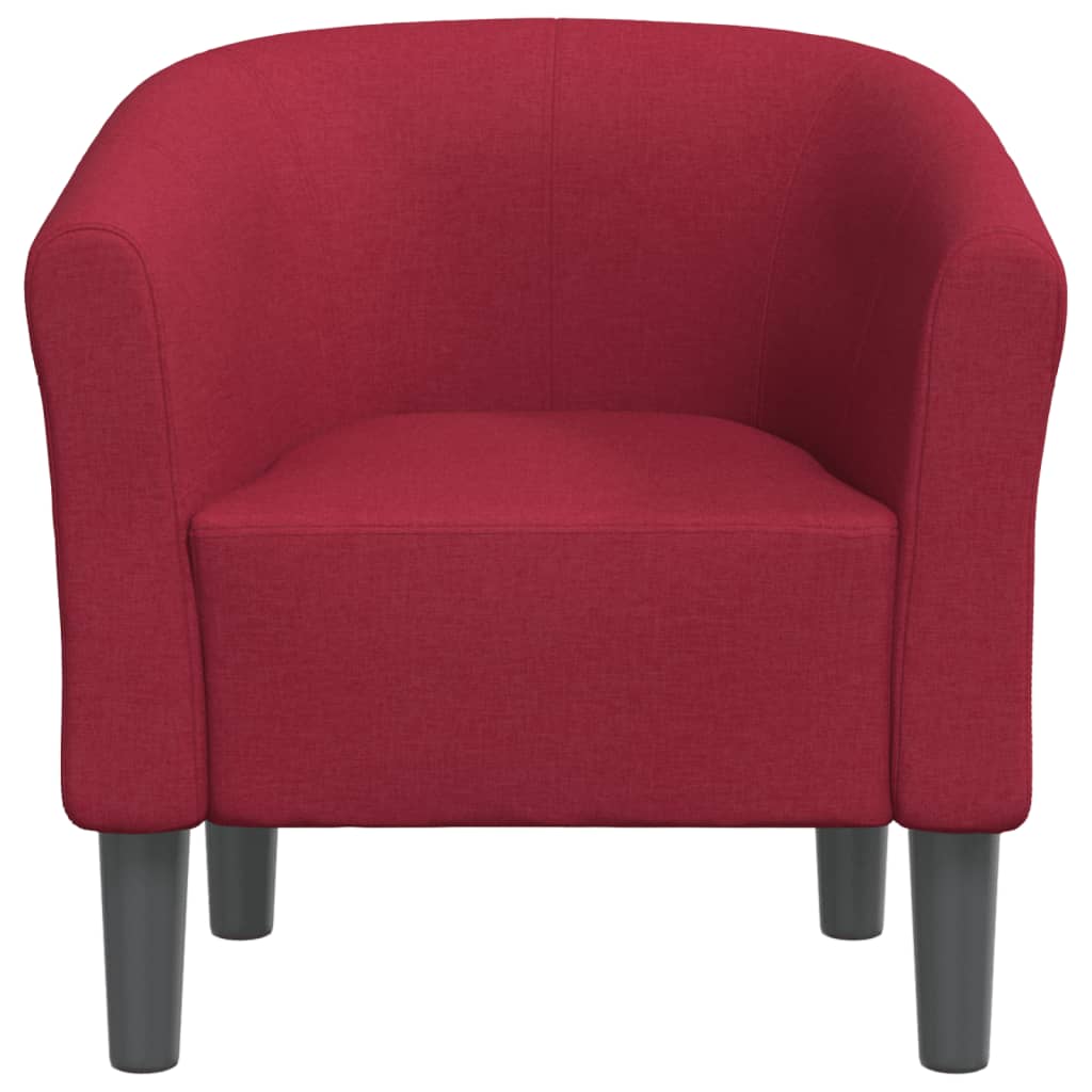Poltrona Cabriolet Rosso Vino in Tessuto | homemem39