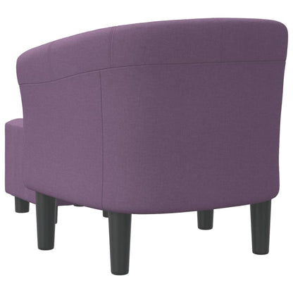 Poltrona Cabriolet con Poggiapiedi Viola in Tessuto | homemem39