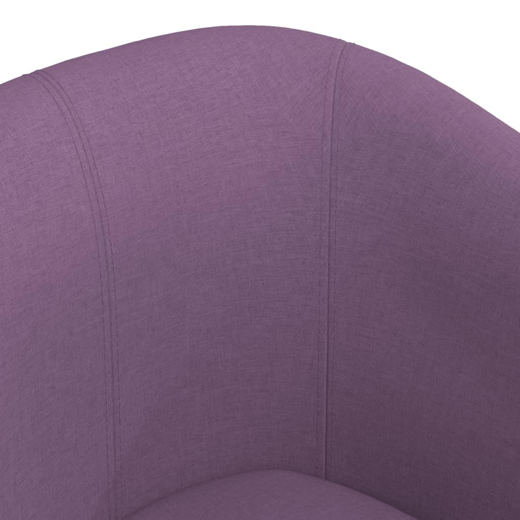 Poltrona Cabriolet con Poggiapiedi Viola in Tessuto | homemem39