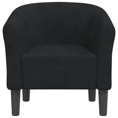 Poltrona Cabriolet Nera in Velluto | homemem39
