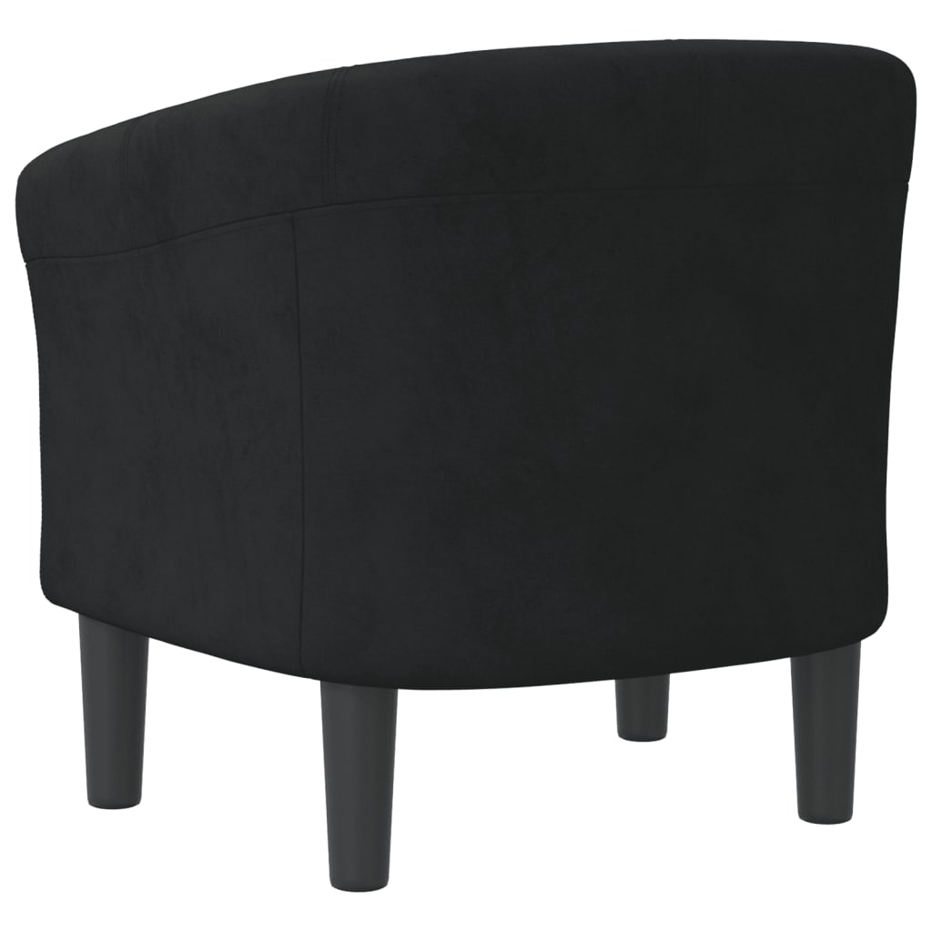 Poltrona Cabriolet Nera in Velluto | homemem39