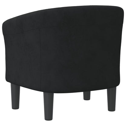 Poltrona Cabriolet Nera in Velluto | homemem39