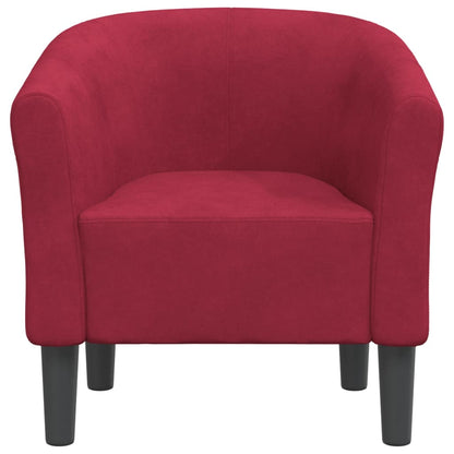 Poltrona Cabriolet Rosso Vino in Velluto | homemem39
