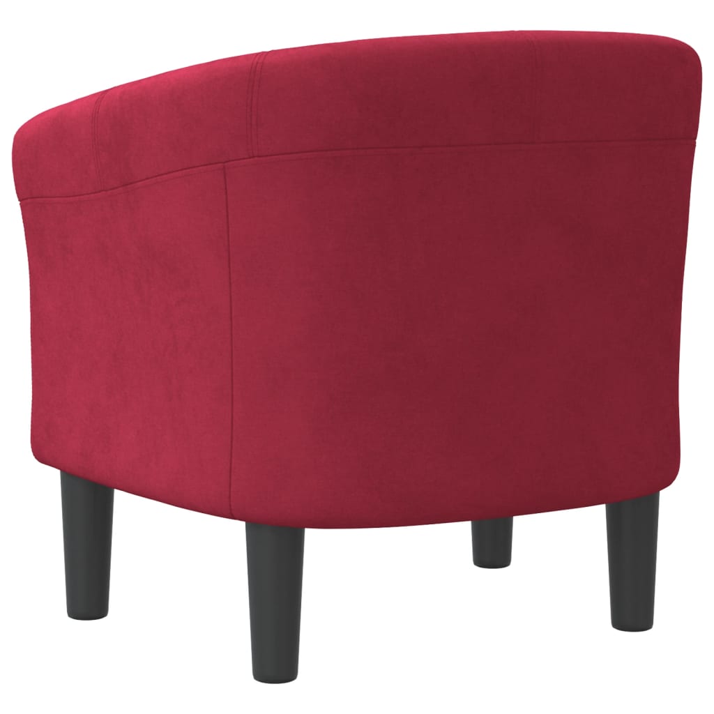 Poltrona Cabriolet Rosso Vino in Velluto | homemem39