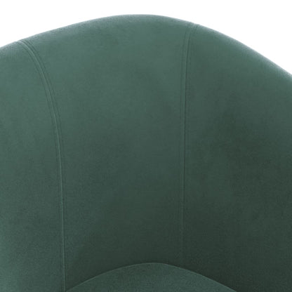 Poltrona Cabriolet con Poggiapiedi Verde Scuro in Velluto | homemem39