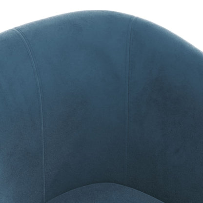 Poltrona Cabriolet con Poggiapiedi Blu Scuro in Velluto | homemem39