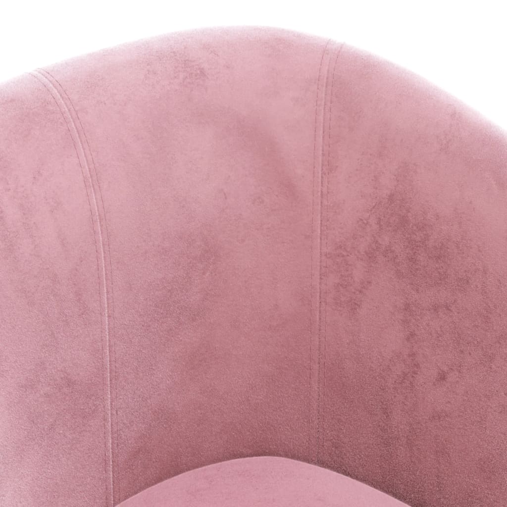 Poltrona Cabriolet con Poggiapiedi Rosa in Velluto | homemem39
