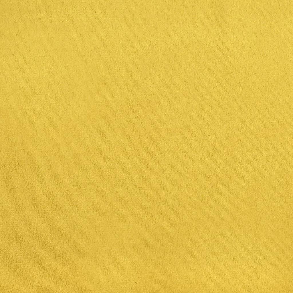 Poltrona Cabriolet con Poggiapiedi Giallo in Velluto | homemem39