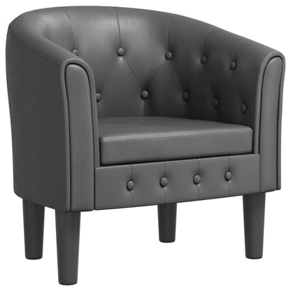 Poltrona Cabriolet Grigia in Similpelle | homemem39