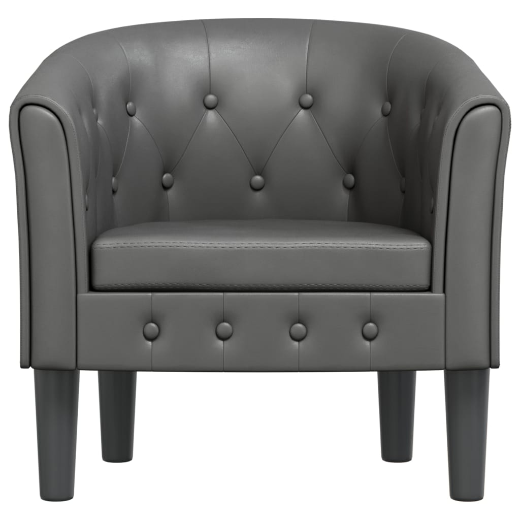 Poltrona Cabriolet Grigia in Similpelle | homemem39
