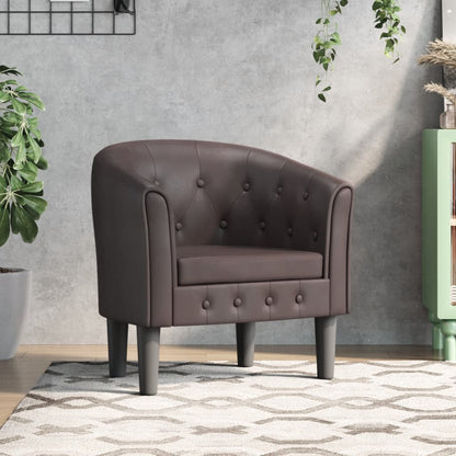 Poltrona Cabriolet Marrone in Similpelle | homemem39