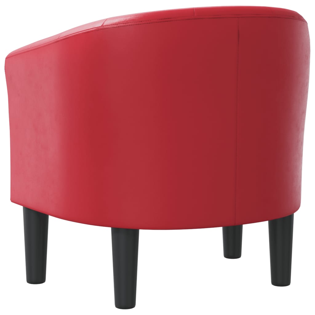 Poltroncina a Pozzetto Rossa in Similpelle | homemem39