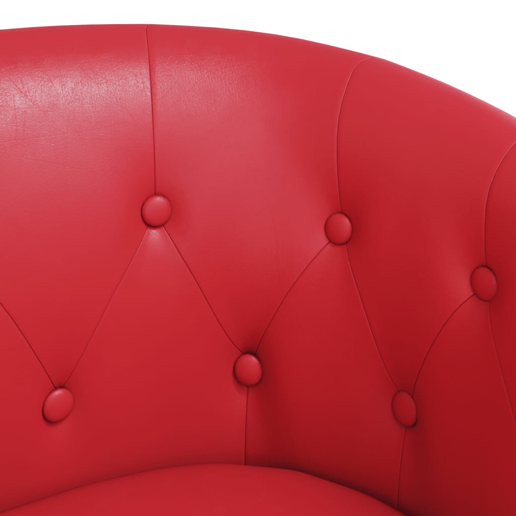Poltroncina a Pozzetto Rossa in Similpelle | homemem39