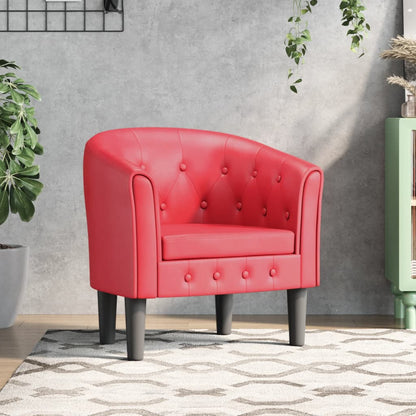 Poltroncina a Pozzetto Rossa in Similpelle | homemem39