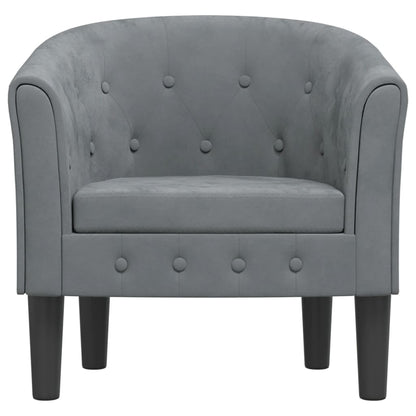 Poltrona Cabriolet Grigio Scuro in Velluto - homemem39