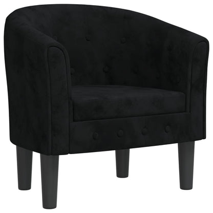 Poltrona Cabriolet Nera in Velluto | homemem39